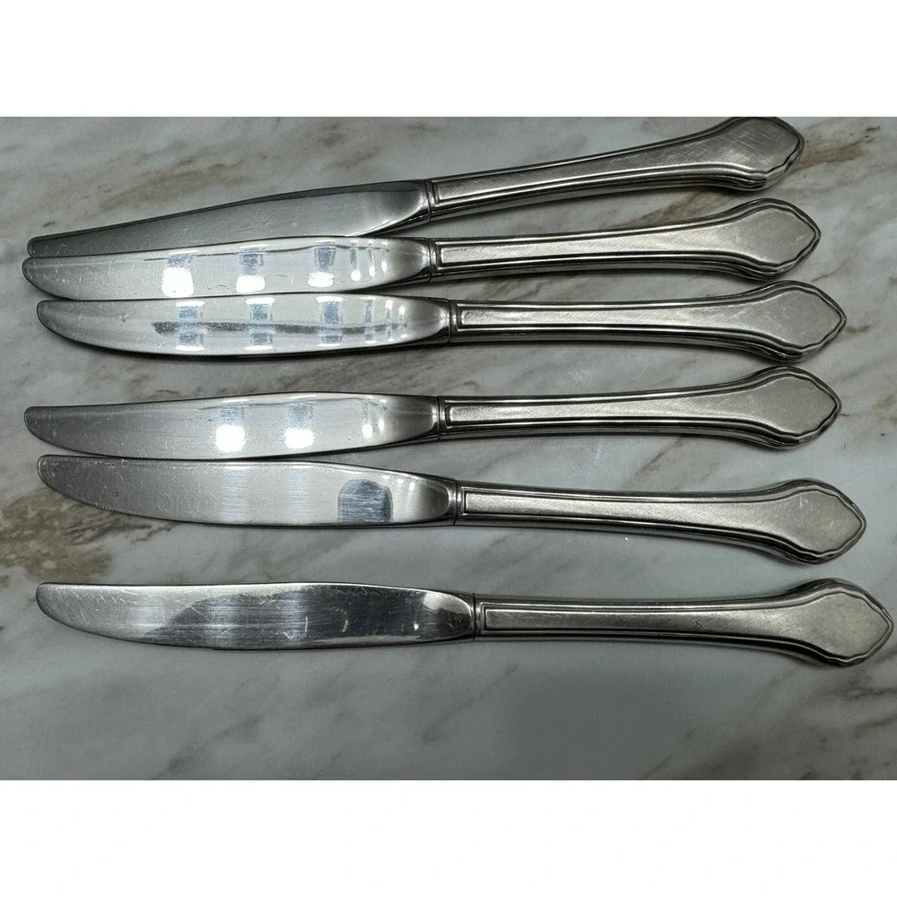 6 SUMMER MIST AUTUMN GLOW‎ Wm A Rogers Deluxe Oneida Ltd Stainless Knives